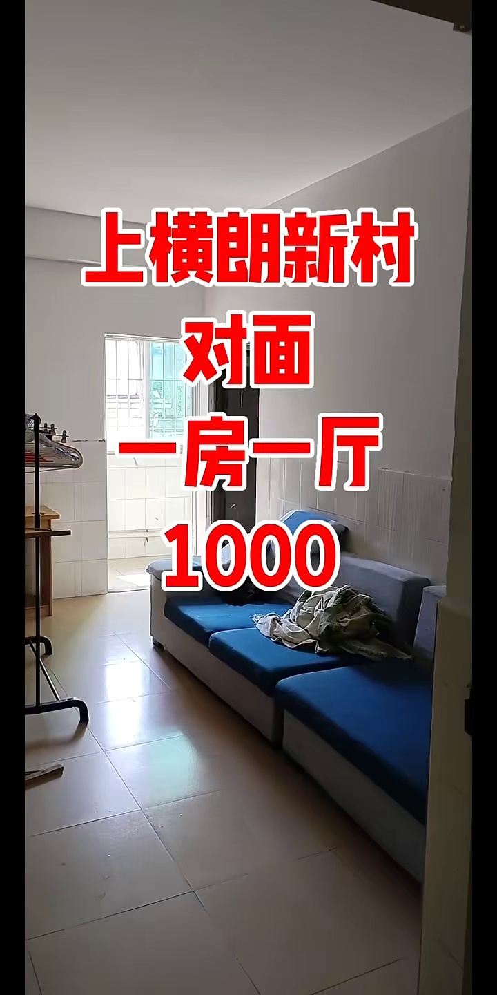 上横朗新村对面一房一厅1000